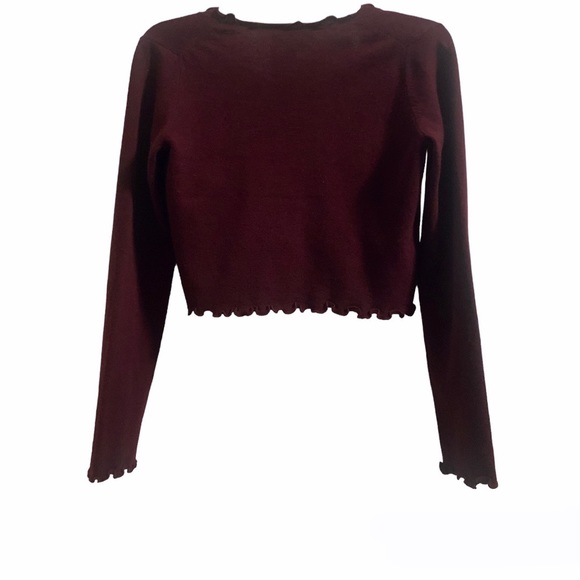 I.N.C. International Concepts Deep Purple Burgundy cashmere  sweater. - Picture 2 of 4
